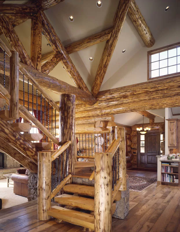 Log Home on Red Feather Ranch — photograph 3