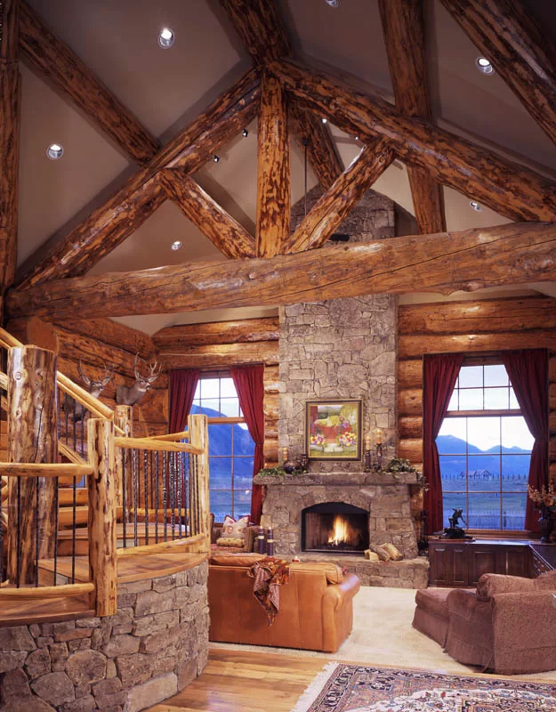 Log Home on Red Feather Ranch — photograph 5